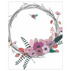 Flowers Twig Corolla Wreath Lease Drawstring Bag (small) by Nexatart