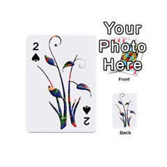 Flora Abstract Scrolls Batik Design Playing Cards 54 (mini)  by Nexatart