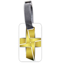 Logo Cross Golden Metal Glossy Luggage Tags (Two Sides)