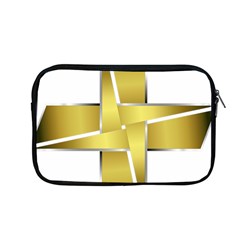 Logo Cross Golden Metal Glossy Apple MacBook Pro 13  Zipper Case