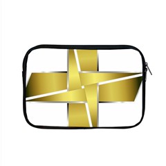 Logo Cross Golden Metal Glossy Apple MacBook Pro 15  Zipper Case