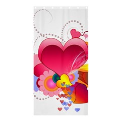 Heart Red Love Valentine S Day Shower Curtain 36  X 72  (stall)  by Nexatart