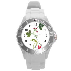 Element Tag Green Nature Round Plastic Sport Watch (l) by Nexatart