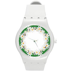 Photo Frame Love Holiday Round Plastic Sport Watch (m)