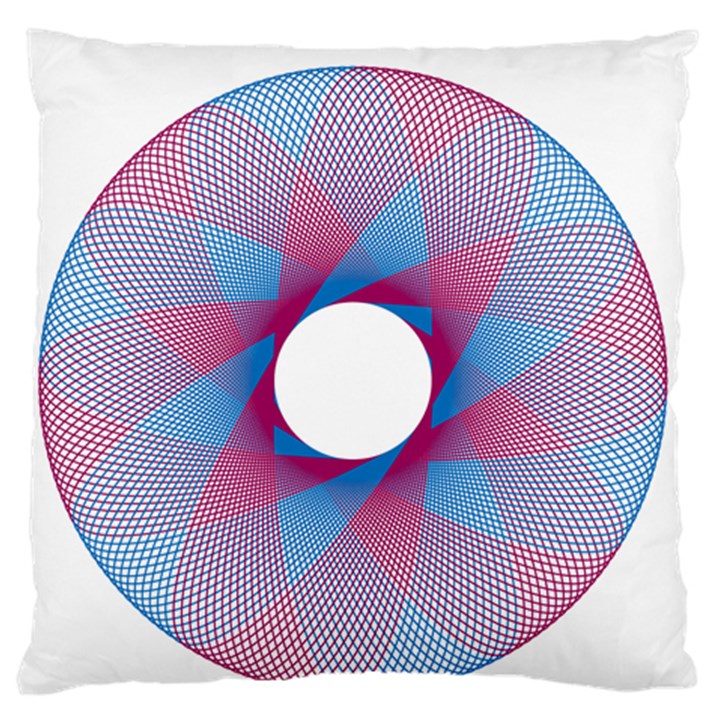 Spirograph Pattern Drawing Design Standard Flano Cushion Case (Two Sides)