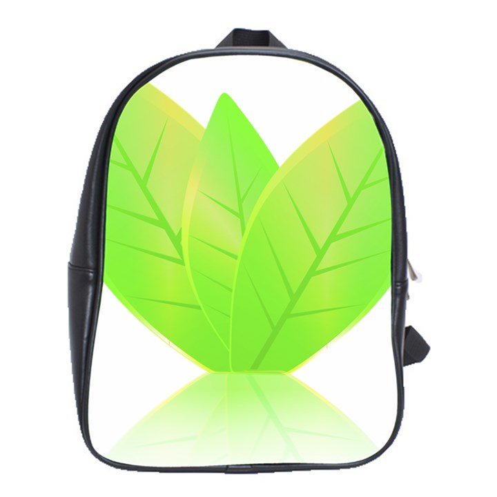 Leaves Green Nature Reflection School Bags (XL) 