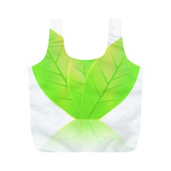 Leaves Green Nature Reflection Full Print Recycle Bags (m)  by Nexatart