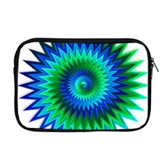 Star 3d Gradient Blue Green Apple Macbook Pro 17  Zipper Case by Nexatart