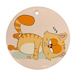 Even Cat Hates Monday Ornament (Round) Front