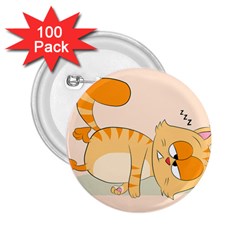 Even Cat Hates Monday 2.25  Buttons (100 pack) 