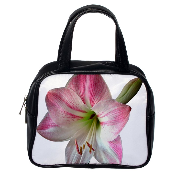 Flower Blossom Bloom Amaryllis Classic Handbags (One Side)