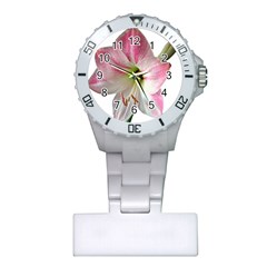 Flower Blossom Bloom Amaryllis Plastic Nurses Watch by Nexatart