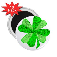 St Patricks Day Shamrock Green 2 25  Magnets (10 Pack)  by Nexatart