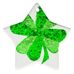 St Patricks Day Shamrock Green Star Ornament (two Sides) by Nexatart