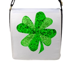 St Patricks Day Shamrock Green Flap Messenger Bag (l)  by Nexatart