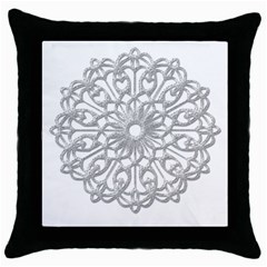 Scrapbook Side Lace Tag Element Throw Pillow Case (black) by Nexatart