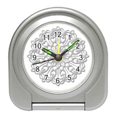 Scrapbook Side Lace Tag Element Travel Alarm Clocks by Nexatart
