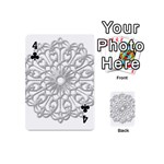 Scrapbook Side Lace Tag Element Playing Cards 54 (Mini)  Front - Club4