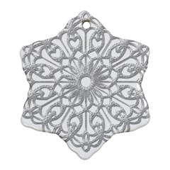 Scrapbook Side Lace Tag Element Snowflake Ornament (two Sides) by Nexatart