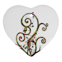 Scroll Magic Fantasy Design Ornament (heart) by Nexatart
