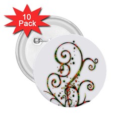 Scroll Magic Fantasy Design 2.25  Buttons (10 pack) 