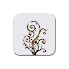 Scroll Magic Fantasy Design Rubber Coaster (square) 