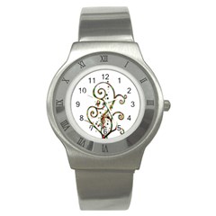 Scroll Magic Fantasy Design Stainless Steel Watch