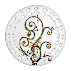 Scroll Magic Fantasy Design Round Filigree Ornament (Two Sides)