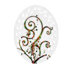 Scroll Magic Fantasy Design Oval Filigree Ornament (two Sides) by Nexatart