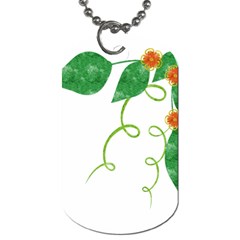 Scrapbook Green Nature Grunge Dog Tag (one Side)