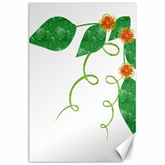 Scrapbook Green Nature Grunge Canvas 24  X 36  by Nexatart