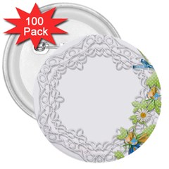 Scrapbook Element Lace Embroidery 3  Buttons (100 Pack)  by Nexatart