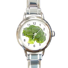 Broccoli Bunch Floret Fresh Food Round Italian Charm Watch