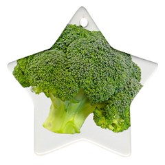Broccoli Bunch Floret Fresh Food Ornament (star) by Nexatart