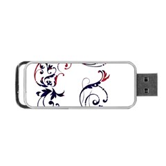 Scroll Border Swirls Abstract Portable Usb Flash (two Sides)