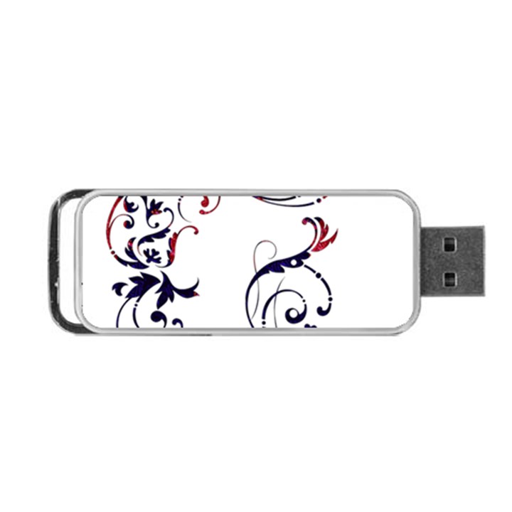 Scroll Border Swirls Abstract Portable USB Flash (Two Sides)