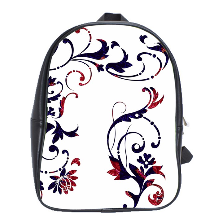 Scroll Border Swirls Abstract School Bags (XL) 