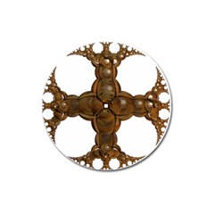 Cross Golden Cross Design 3d Magnet 3  (round) by Nexatart