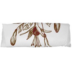 Floral Spray Gold And Red Pretty Body Pillow Case Dakimakura (two Sides)
