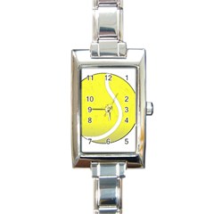 Tennis Ball Ball Sport Fitness Rectangle Italian Charm Watch by Nexatart