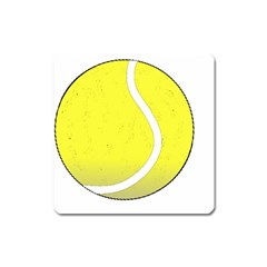 Tennis Ball Ball Sport Fitness Square Magnet by Nexatart