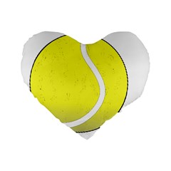 Tennis Ball Ball Sport Fitness Standard 16  Premium Heart Shape Cushions by Nexatart