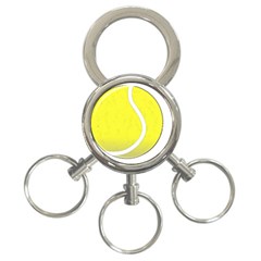 Tennis Ball Ball Sport Fitness 3-ring Key Chains by Nexatart