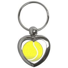 Tennis Ball Ball Sport Fitness Key Chains (heart)  by Nexatart