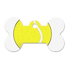 Tennis Ball Ball Sport Fitness Dog Tag Bone (two Sides) by Nexatart