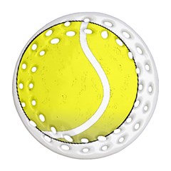 Tennis Ball Ball Sport Fitness Round Filigree Ornament (two Sides) by Nexatart