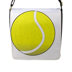 Tennis Ball Ball Sport Fitness Flap Messenger Bag (l) 