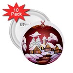 Christmas Decor Christmas Ornaments 2.25  Buttons (10 pack)  Front