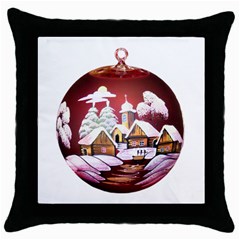 Christmas Decor Christmas Ornaments Throw Pillow Case (black) by Nexatart