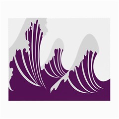 Waves Purple Wave Water Chevron Sea Beach Small Glasses Cloth (2-side) by Mariart